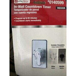 BRAND NEW - UTILITECH 60 Minutes In-Wall Countdown Timer Indoor #0140599